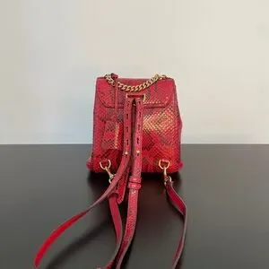 Gucci Red Backpack with Ornate Detailing GUCCI Soho Leather Chain Backpack Red 536192 | eBay main image 3